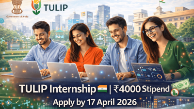 Govt of India Offers Tulip Internship Stipend Rs. 4000